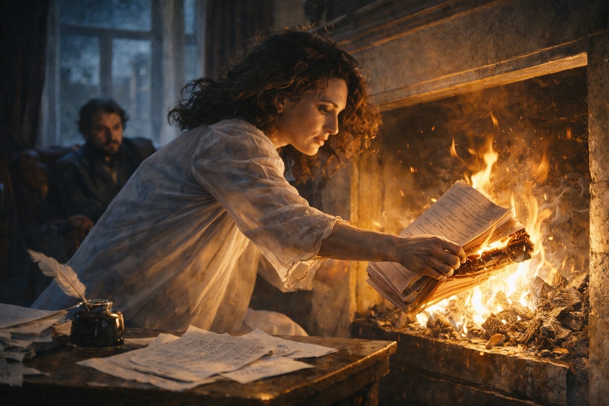 Маргарите спасает рукопись Мастера Маргарите спасает рукопись Мастера