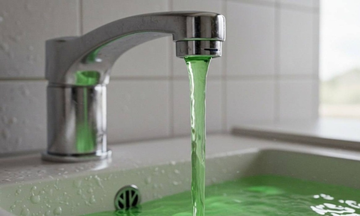 зеленоватая-вода-из-крана идет