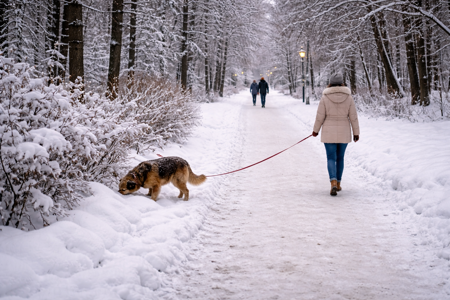 Собаки зимой
