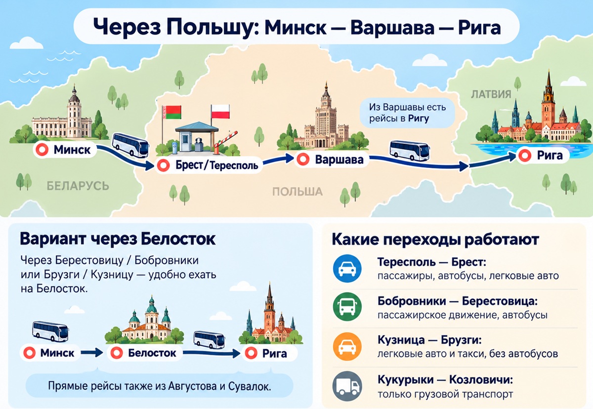 Маршруты через Польшу Маршруты через Польшу