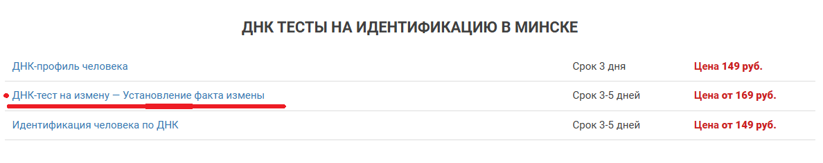 тест на измену