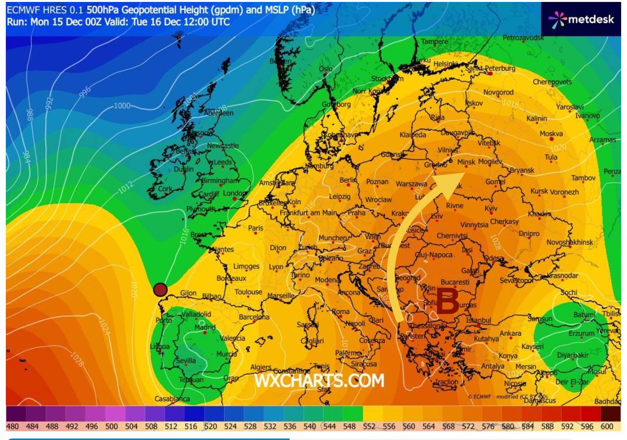 антициклон Фрида идет в Беларусь