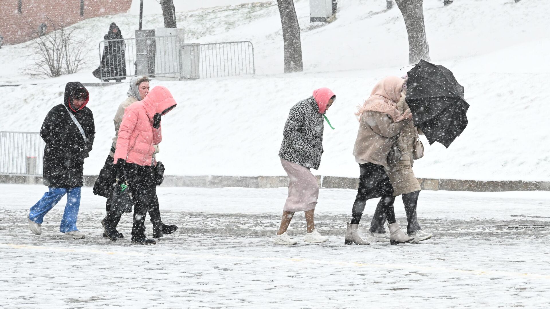 сильный снегопад
