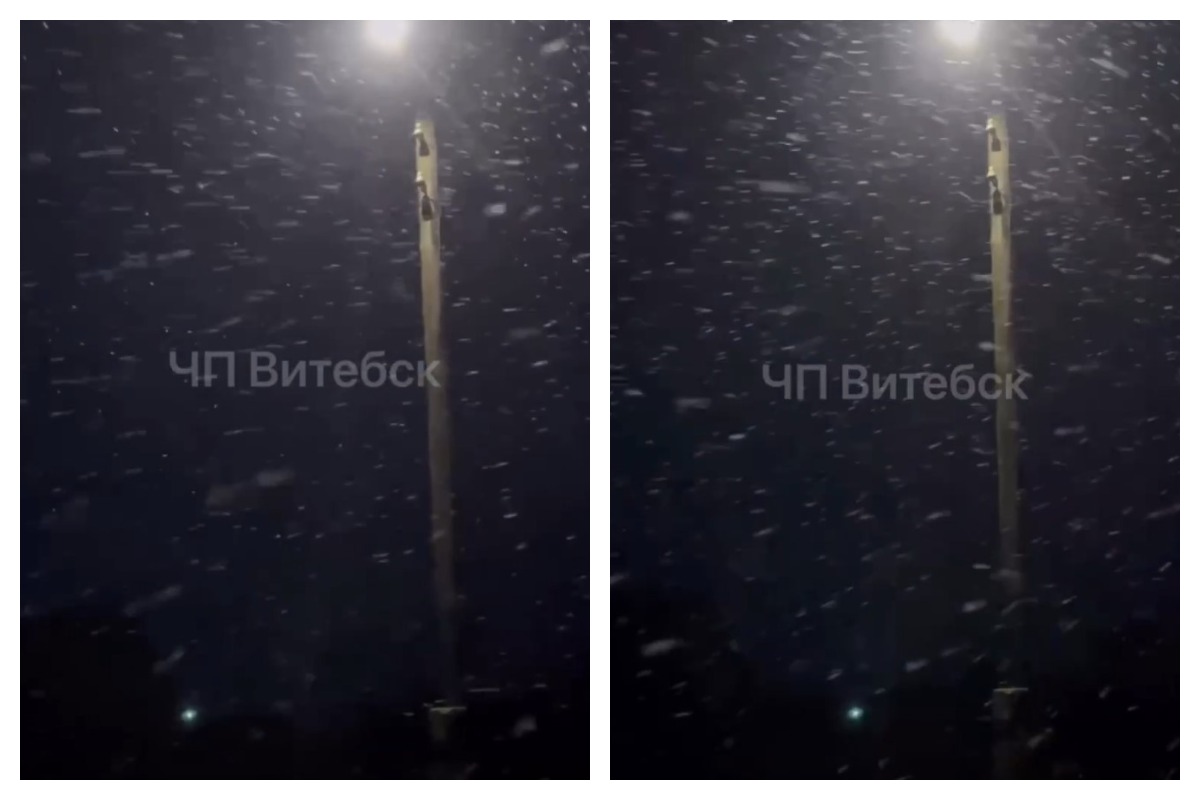 первый снег в Беларуси