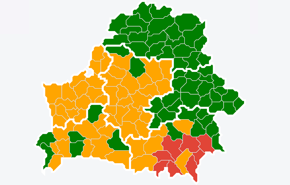 Карта закрытых лесов в беларуси