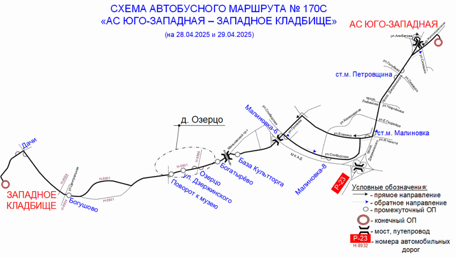 Юго-западная-западное кладбище
