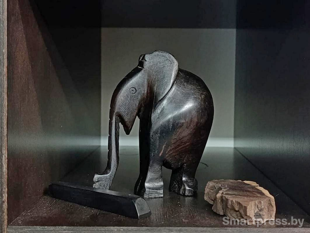 14-Статуэтка слона и клавиша рояля из эбенового дерева.jpg