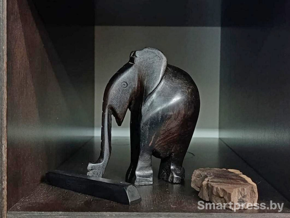 14-Статуэтка слона и клавиша рояля из эбенового дерева.jpg