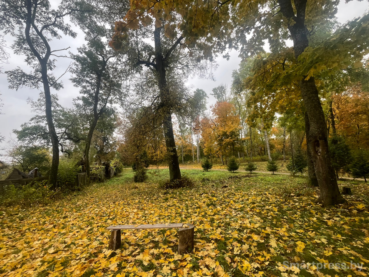 скамейка возле часовни