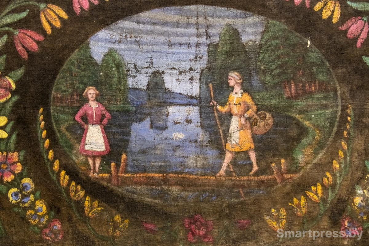 17-Маляванка Дзве дзяўчыны на мастку 1952 год.jpg