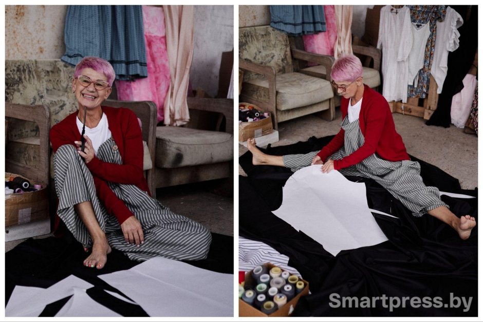 8-Анжелика в своей стихии - за раскроем новой модели.jpg