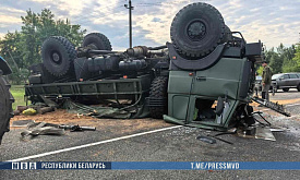 Военный МАЗ опрокинулся под Осиповичами: двое погибли, 14 человек в больнице