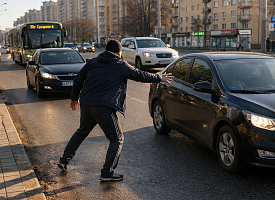Минчанин вышел на проспект Дзержинского и останавливал машины - его задержали