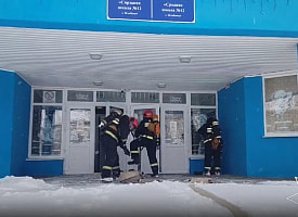 В Жлобине загорелась школа 