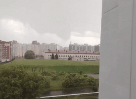 На Витебщине прошел торнадо – вот как это выглядело