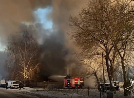 В Бресте загорелся склад с пиротехникой