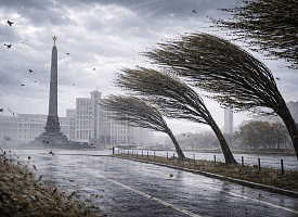 Стихия разгонится до 72 км/ч – по всей Беларуси объявили 8-балльный уровень опасности