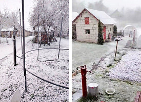 “Вышел на улицу и обалдел”. В Беларуси в конце апреля выпал снег