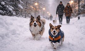 Почему собакам может быть холодно зимой. И да, раньше они действительно жили на улице