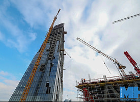 «Газпром Центр» в Минске достиг 31 этажа: ввод комплекса запланирован на 2027 год