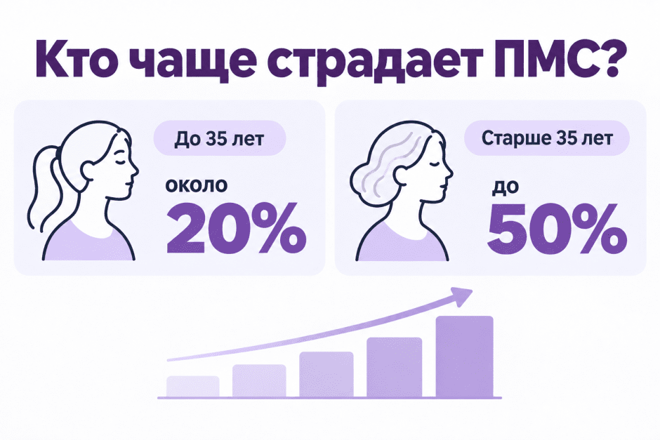 Кто чаще страдает ПМС