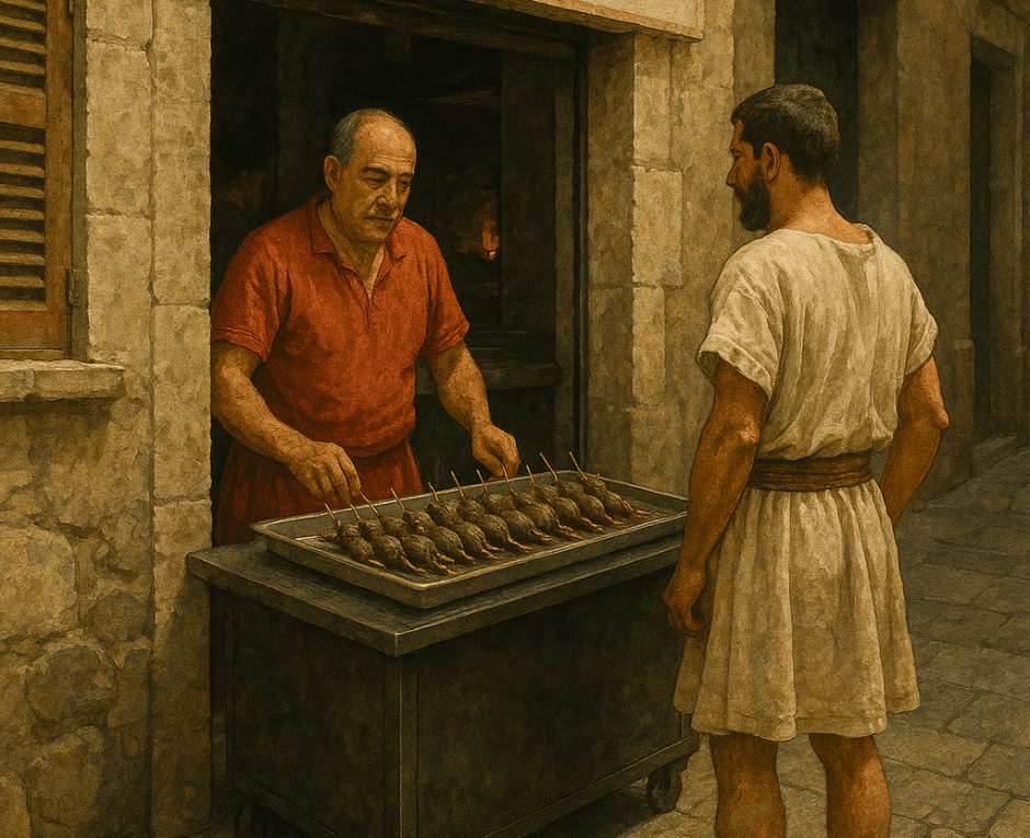 перепела на шпажке