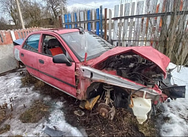 В Дятлово отец дал подростку прокатиться на чужом Mitsubishi – а тот превратил авто в металлолом