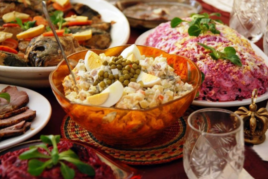 салаты с майонезом