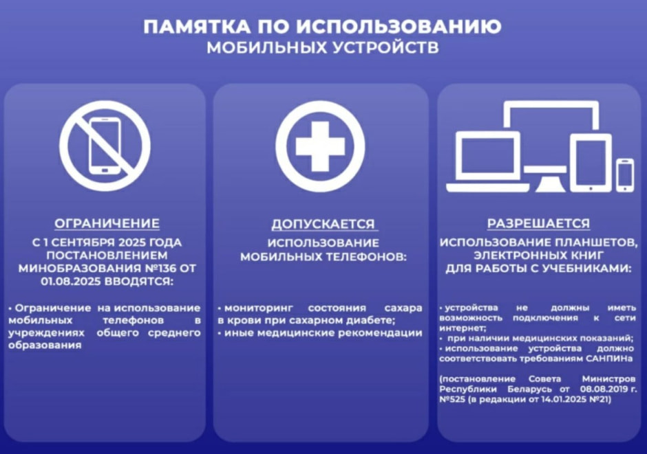 Памятка по использованию мобильных устройств Памятка по использованию мобильных устройств