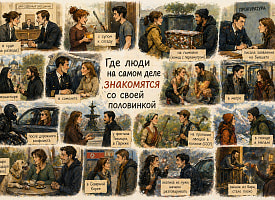 Ворвалась с супом к соседу, тащила комод с помойки, в суде при разводе, писала заявление на бывшего… Где люди знакомятся со своей половинкой?