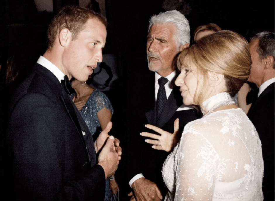 барбра стрейзанд с мужем Блолином и принцем Уильямом