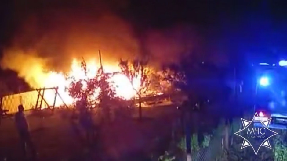 Пожар в Минской области Пожар в Минской области