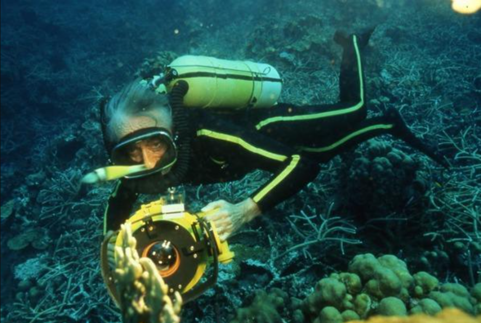 Кусто с аквалангом Кусто с аквалангом