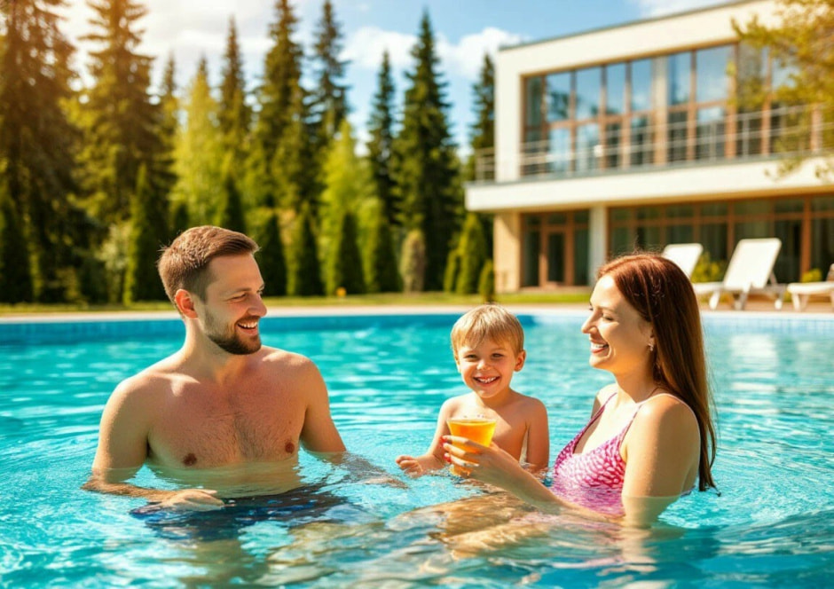 Семья на отдыхе