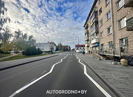В Гродно впервые в Беларуси нарисовали зигзаги на дороге. В ГАИ объяснили, зачем