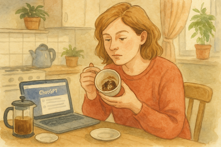 Женщина гадает на кофе Женщина гадает на кофе.png