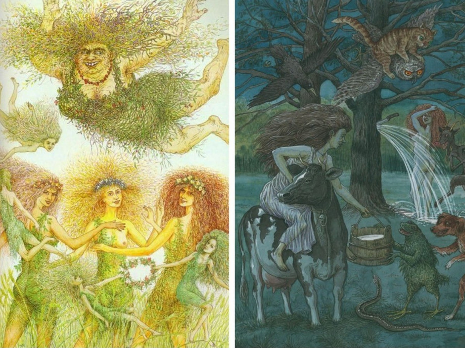 10-Злева русалкі справа ведзьмы. Іллюстрацыі Валерыя Славука.jpg