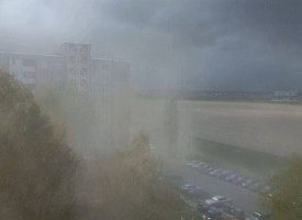 На Брестчину обрушился шторм, пылевая буря и заряды снега – посмотрите фото и видео