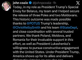 Спецпосланник Трампа поблагодарил Лукашенко после освобождения Почобута