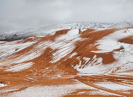 В Сахаре в седьмой раз за 40 лет выпал снег