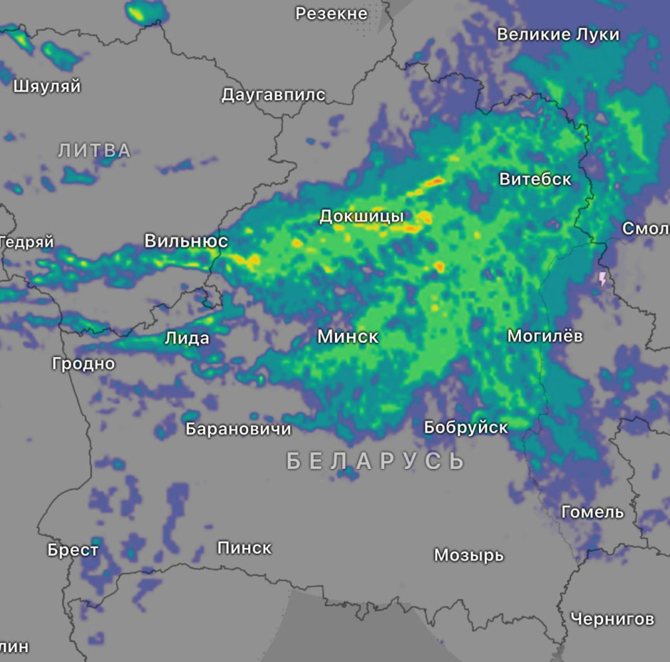 наступление холодного фронта в Беларусь