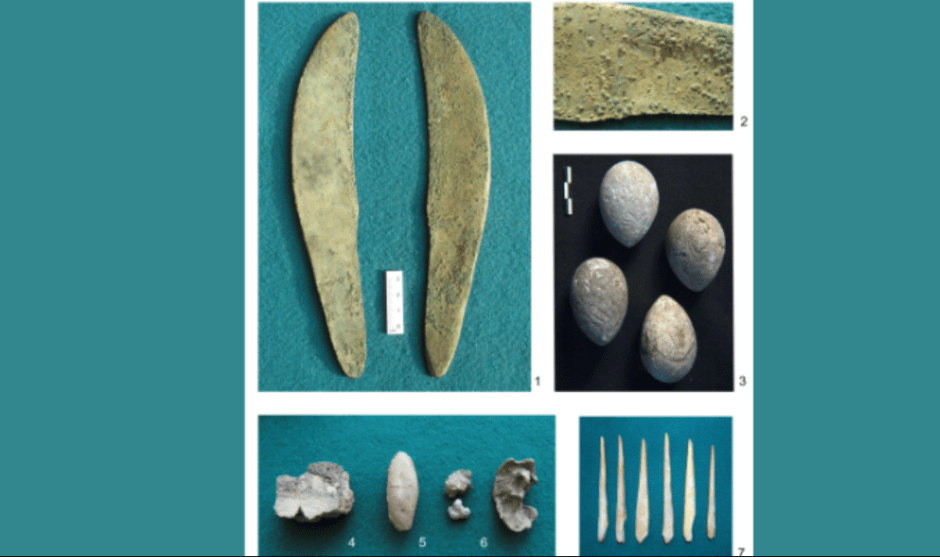 Подборка обнаруженных артефактов. фото Питер Дж. Браун