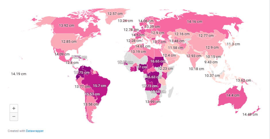Карта, размеры