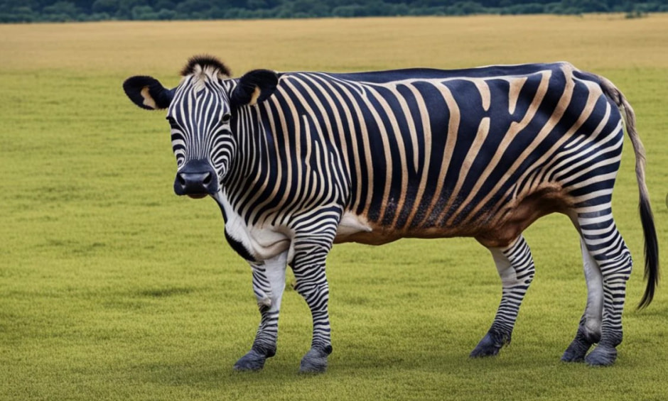 корова-зебра 