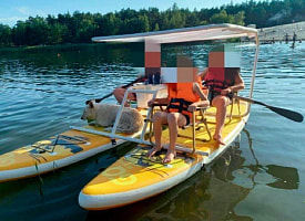 В Кобринском районе развалился самодельный плот, и семья с ребенком оказалась в воде