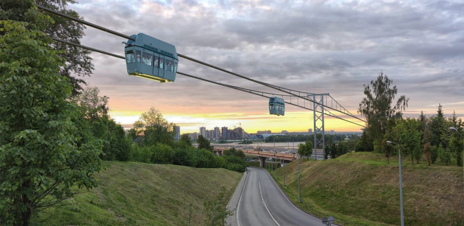 Рельсо-струнная эстакада uST используется для сообщения на пригородных маршрутах