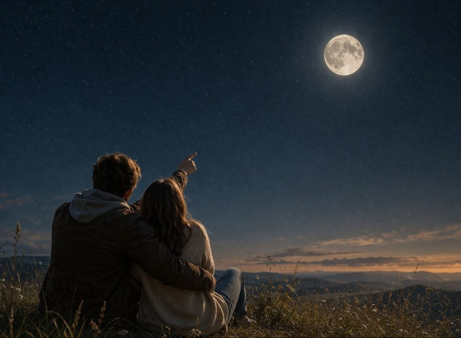 Луна на небе