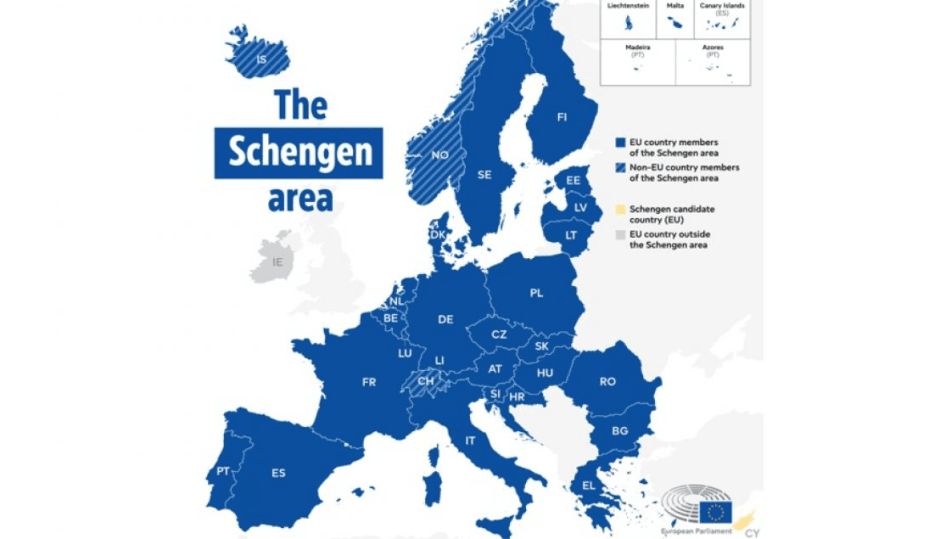 Шенген карта Шенген карта