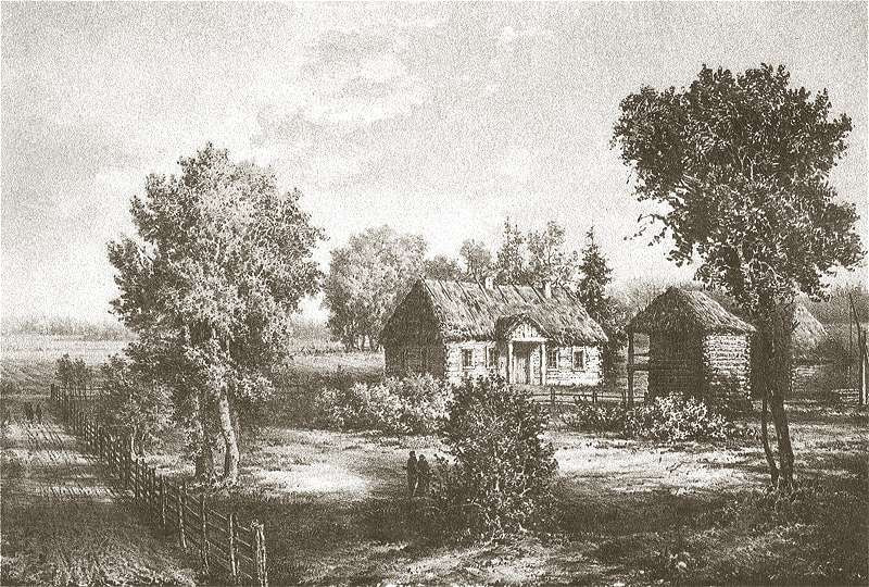 Двор_Міцкевічаў_у_Завоссі,_Напалеон_Орда,_1850_год_.jpg