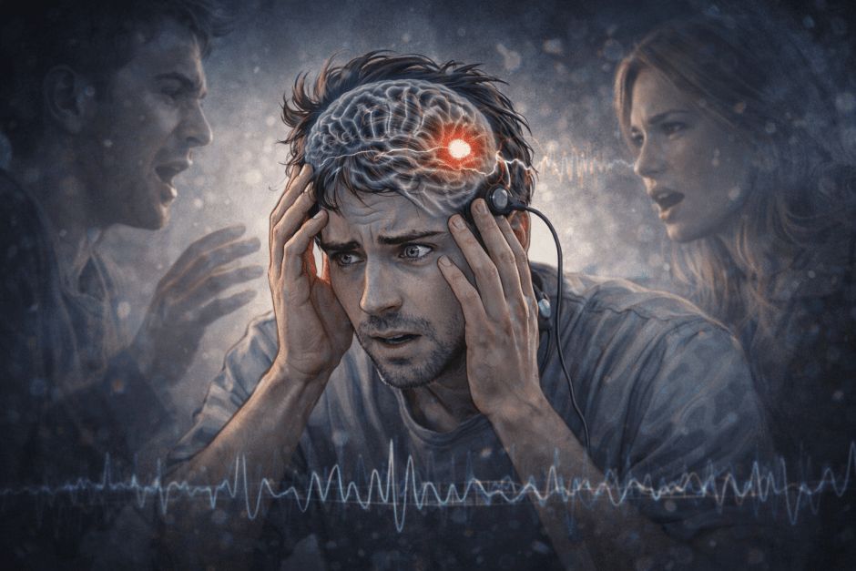 голоса в голове, изображение создано ИИ